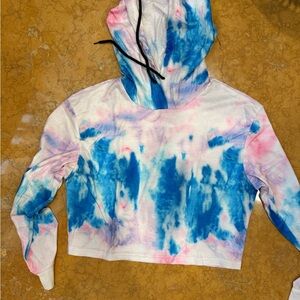 Tie-Dye Cropped Hoodie